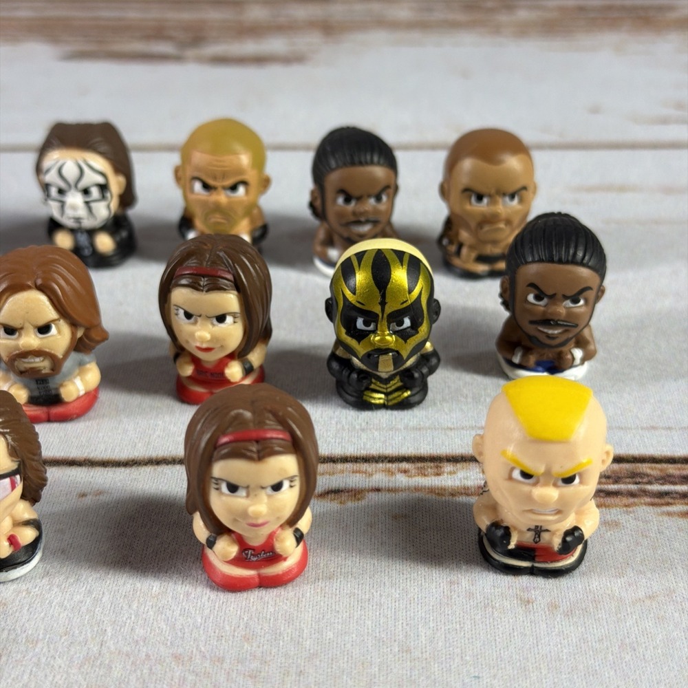 19pc WWE TeenyMates Series 1 Mini Wrestling Action Figure Lot No Rares - Picture 4 of 4